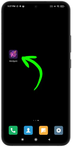 WinSpirit Casino Application installed