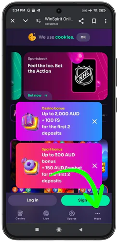 WinSpirit Casino Visit website
