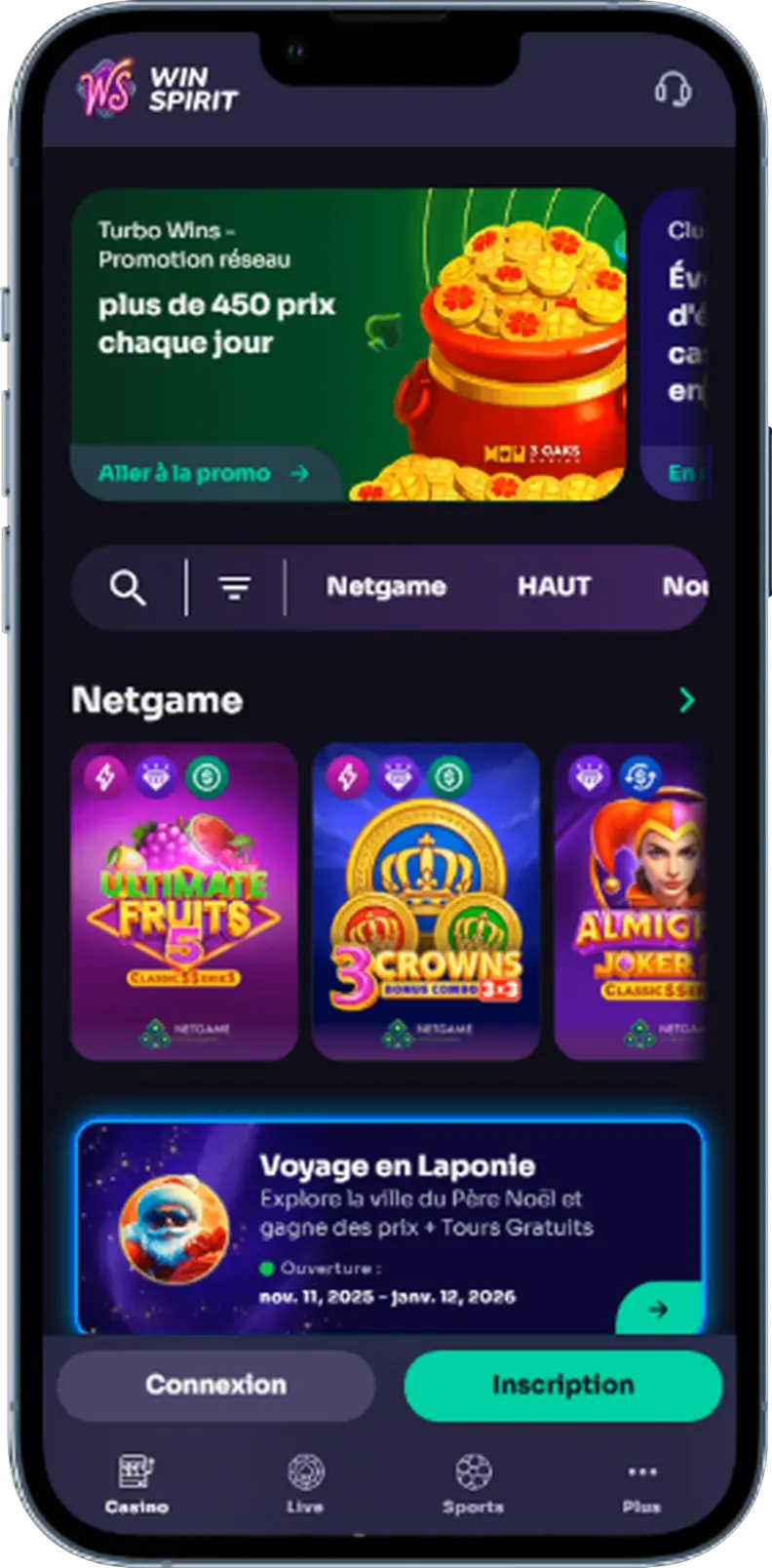Site officiel du casino WinSpirit